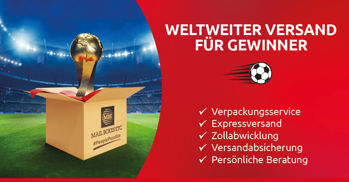 Weltmeisterlicher Versand mit MBE zur WM 2026